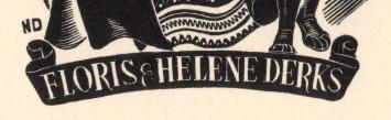 Ex Libris van de Belgische kunstenares Nelly Degouy