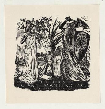 Ex Libris Nelly Degouy voor Gianni Mantero