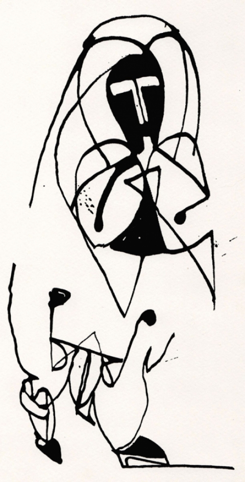 Litho van Nicolas Alquin, de zoon van Pierre Alechinsky