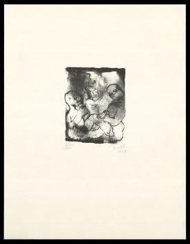 lithografie uit 1943 van de Belgische kunstenaar Marcel Notebaert