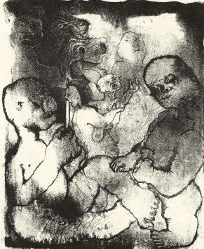 Litho van Marcel Notebaert, gesigneerd en genummerd