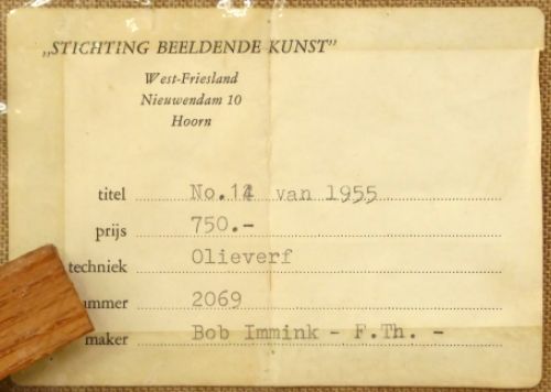 schilderij van de Nederlandse kunstschilder Bob Immink