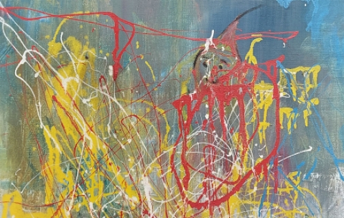 De Belgische schilder Nicole Van Coppenolle