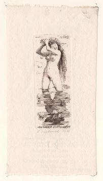 Tsjechische kunstenaar Antonín Odehnal met een ex libris