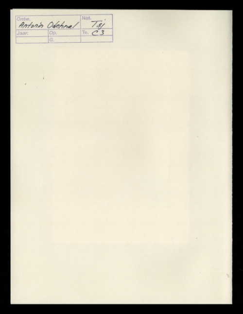 Tsjechische kunstenaar Antonín Odehnal