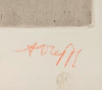 Droge naald ets, vrouwenhoofd 1930 34/75