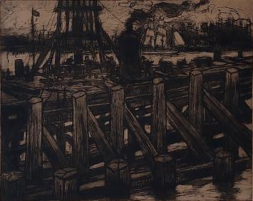 Ets uit 1903 van Auguste Oleffe kopen