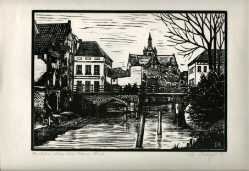 linosnede van Belgische kunstenaar Constant Dekegel