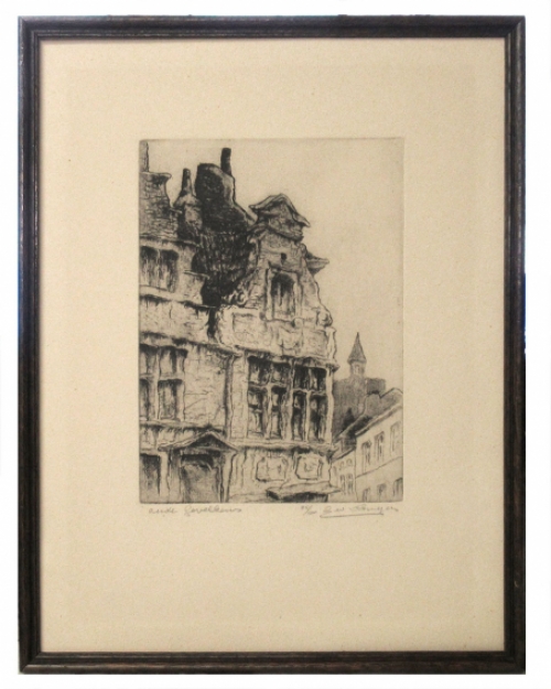 Ets van de Belgische etser Geo Langie