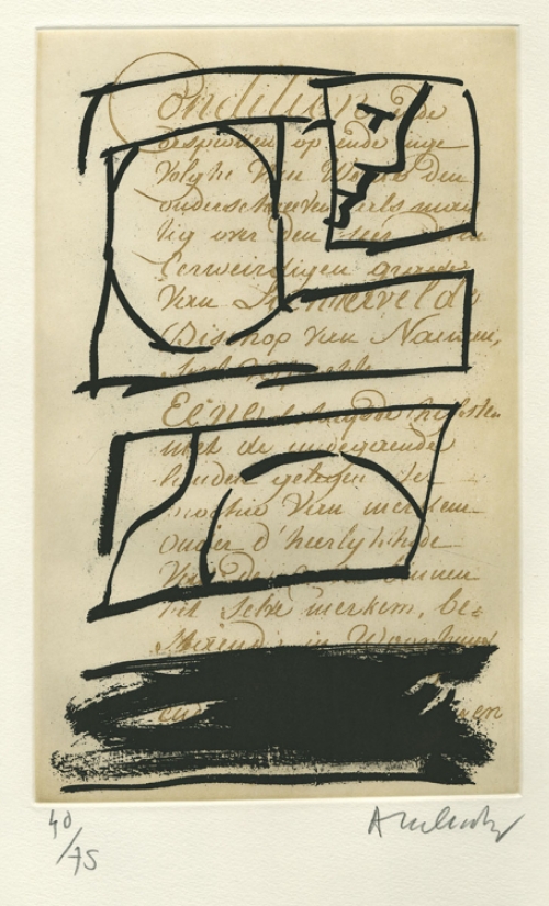 Ets uit 2004 van Pierre Alechinsky