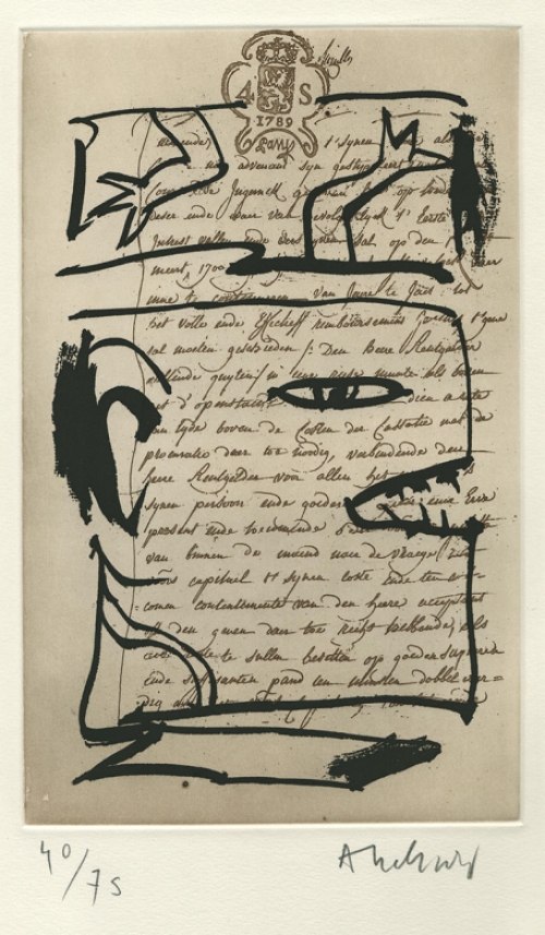 Ets uit 2004 van Pierre Alechinsky