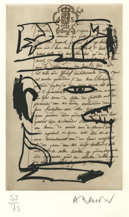 Ets uit 2004 van Pierre Alechinsky