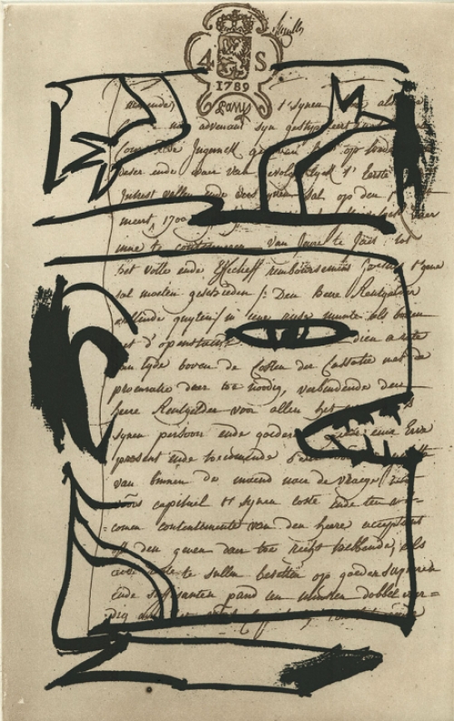 Pierre Alechinsky met een gelimiteerde ets