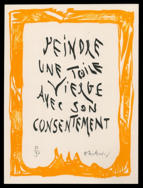 Kunstwerk op papier van Pierre Alechinsky