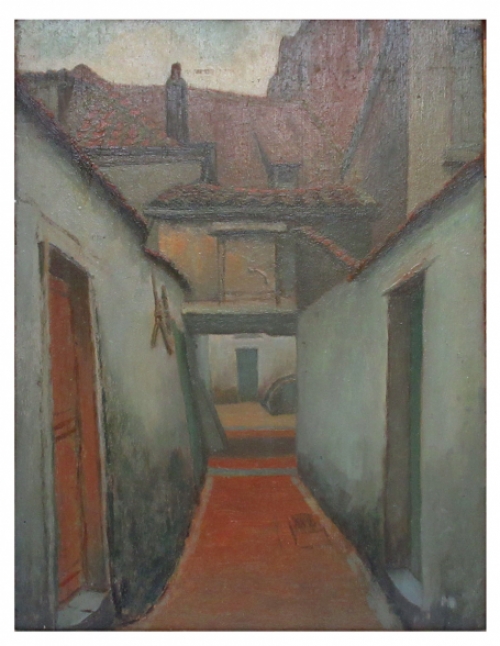 Schilderij van de Belgische kunstenaar, schilder Hippolyte Prat