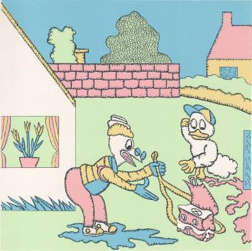 Pjeroo Roobjee met een genummerde zeefdruk