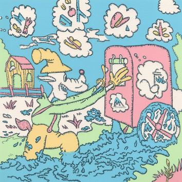 Pjeroo Roobjee met een genummerde zeefdruk