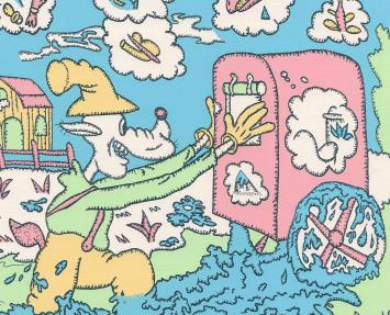 Belgische graficus en schilder Pjeroo Roobjee