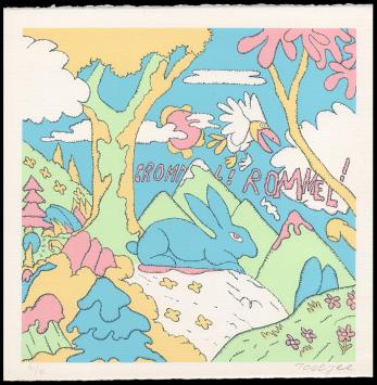 Zeefdruk van de Belgische kunstenaar Pjeroo Roobjee kopen