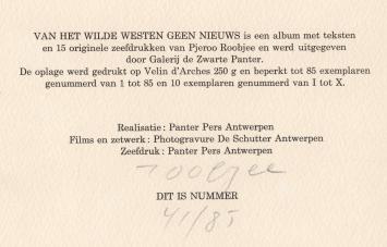 Van het wilde westen geen nieuws
