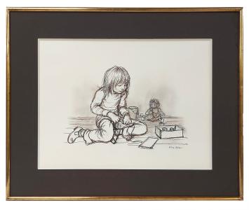 Tekening van de Belgische kunstenaar Paul Smolders