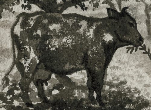 Paul Van Dessel met een schilderijtje