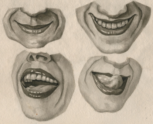 Paul Van Dessel met een aquarel uit 1985