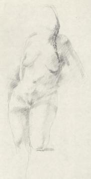 Paul Van Dessel met een naakttekening uit 1997
