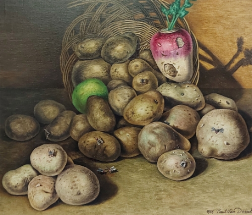 Paul Van Dessel met een schilderijtje