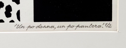 Paul Van Dessel met een linosnede uit 2016