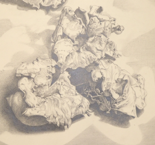 Tekening op papier van Antoon Luyckx uit 1980