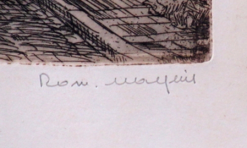 Belgische etser en tekenaar Romain Malfliet