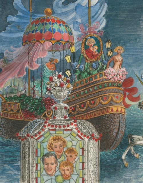 Aquarel door de Belgische kunstenaar Pascal Van Den Steen