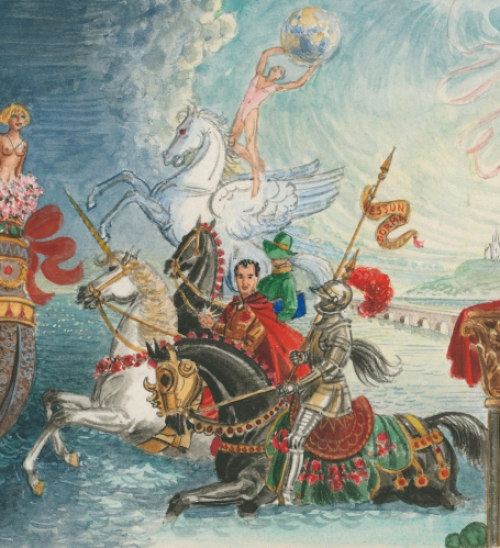 Schilderijtje op papier van Pascal Van Den Steen