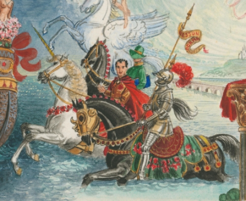 Aquarel van de Belgische schilder P. Van Den Steen