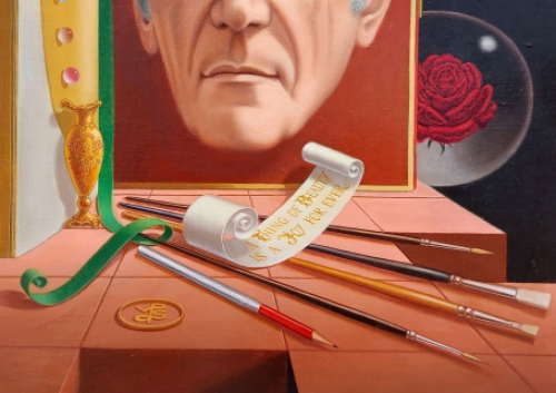 Schilderijtje op doek van Pascal Van Den Steen