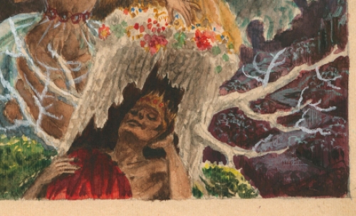 Schilderij op papier van Pascal Van Den Steen