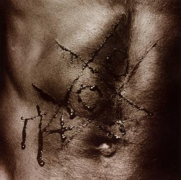 de Nederlandse kunstenaar Paul Blanca met een foto