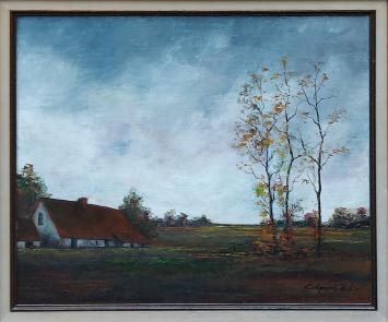 Landschap geschilderd door Paul Colpaert