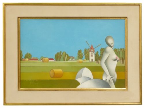 Schilderij van Paul Dufrane, Belgische kunstschilder