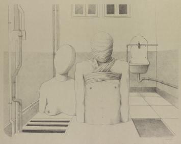 Kunstwerk van de Belgische graficus Paul Goris
