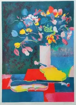 Litho van de Franse kunstenaar, graficus Paul Guiramand kopen