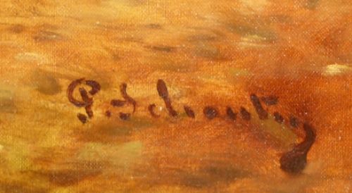 Pronkende haan met kippen