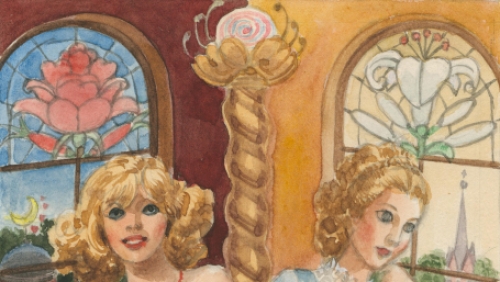 Schilderijtje op papier van Pascal Van Den Steen