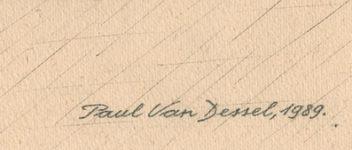éénvoudige tekening van Paul Van Dessel