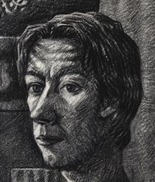 Paul Van Dessel met een zelfportret