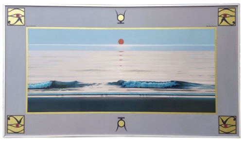 de Belgische kunstenaar Paul Van Dessel met een tekening