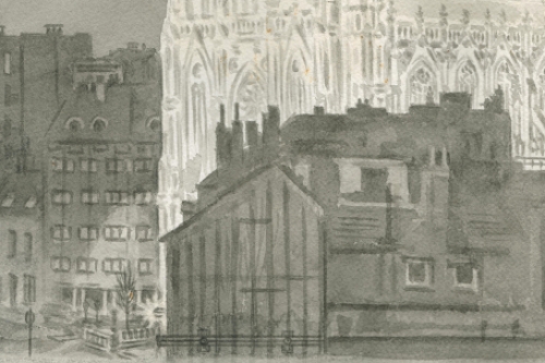 Aquareltekening van de Belgische kunstschilder Paul Van Dessel kopen