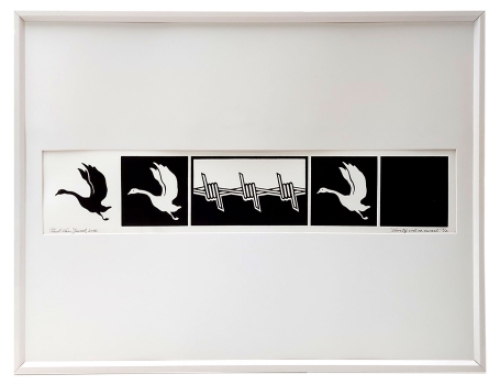 Lino van de Belgische kunstenaar Paul Van Dessel