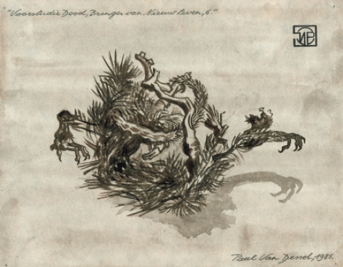 Aquarel  van de Antwerpse kunstenaar Paul Van Dessel kopen